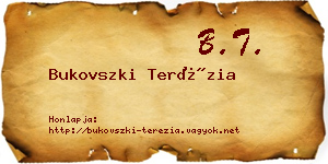 Bukovszki Terézia névjegykártya
