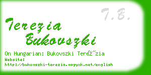 terezia bukovszki business card